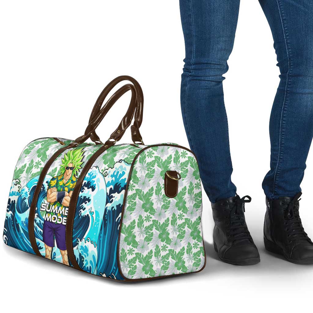 Broly Dragon Ball Summer Theme Travel Bag with Banana Shirt Sunglasses Shenron and Tropical Ocean Background - The Mazicc
