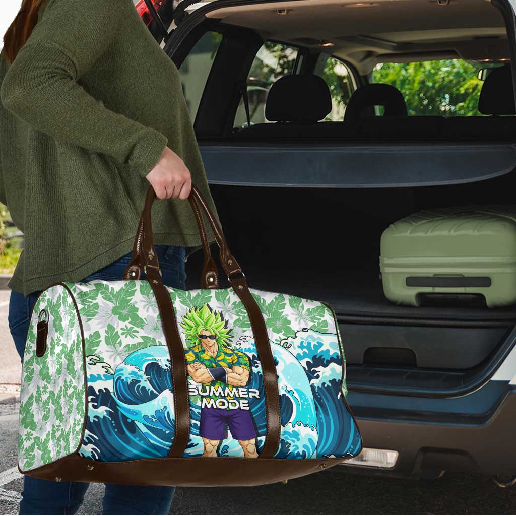 Broly Dragon Ball Summer Theme Travel Bag with Banana Shirt Sunglasses Shenron and Tropical Ocean Background - The Mazicc