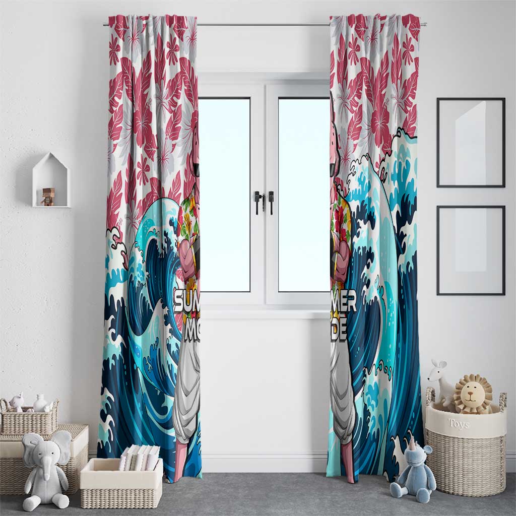 Majin Buu Dragon Ball Summer Theme Window Curtain with Floral Shirt Sunglasses Shenron and Ocean Wave Background - The Mazicc