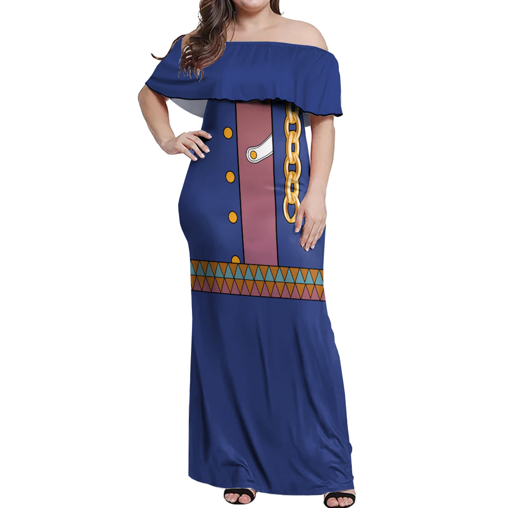 Jotaro Kujo - JJBA Anime Off Shoulder Maxi Dress