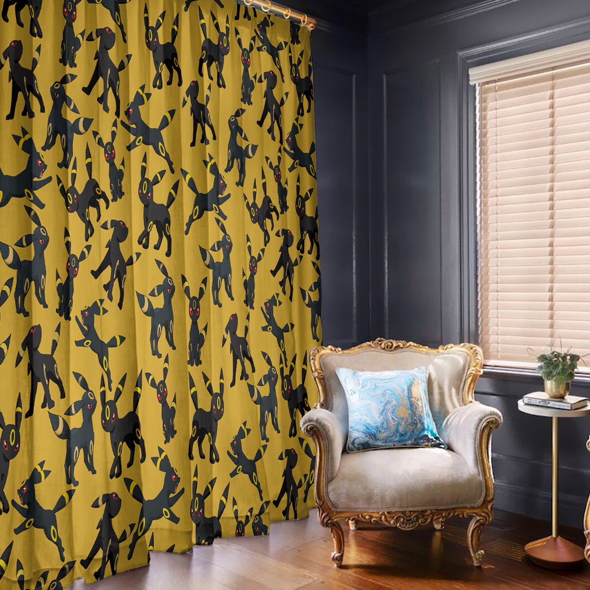 Umbreon Pattern Style Window Curtain