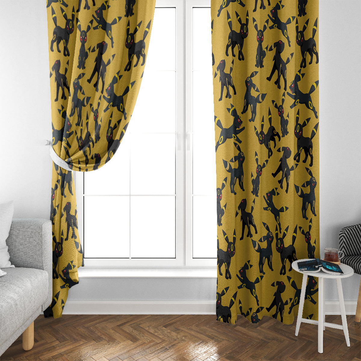 Umbreon Pattern Style Window Curtain