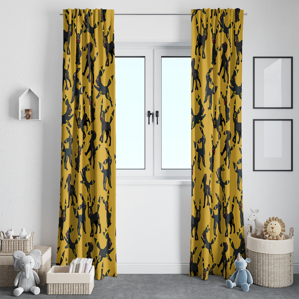 Umbreon Pattern Style Window Curtain
