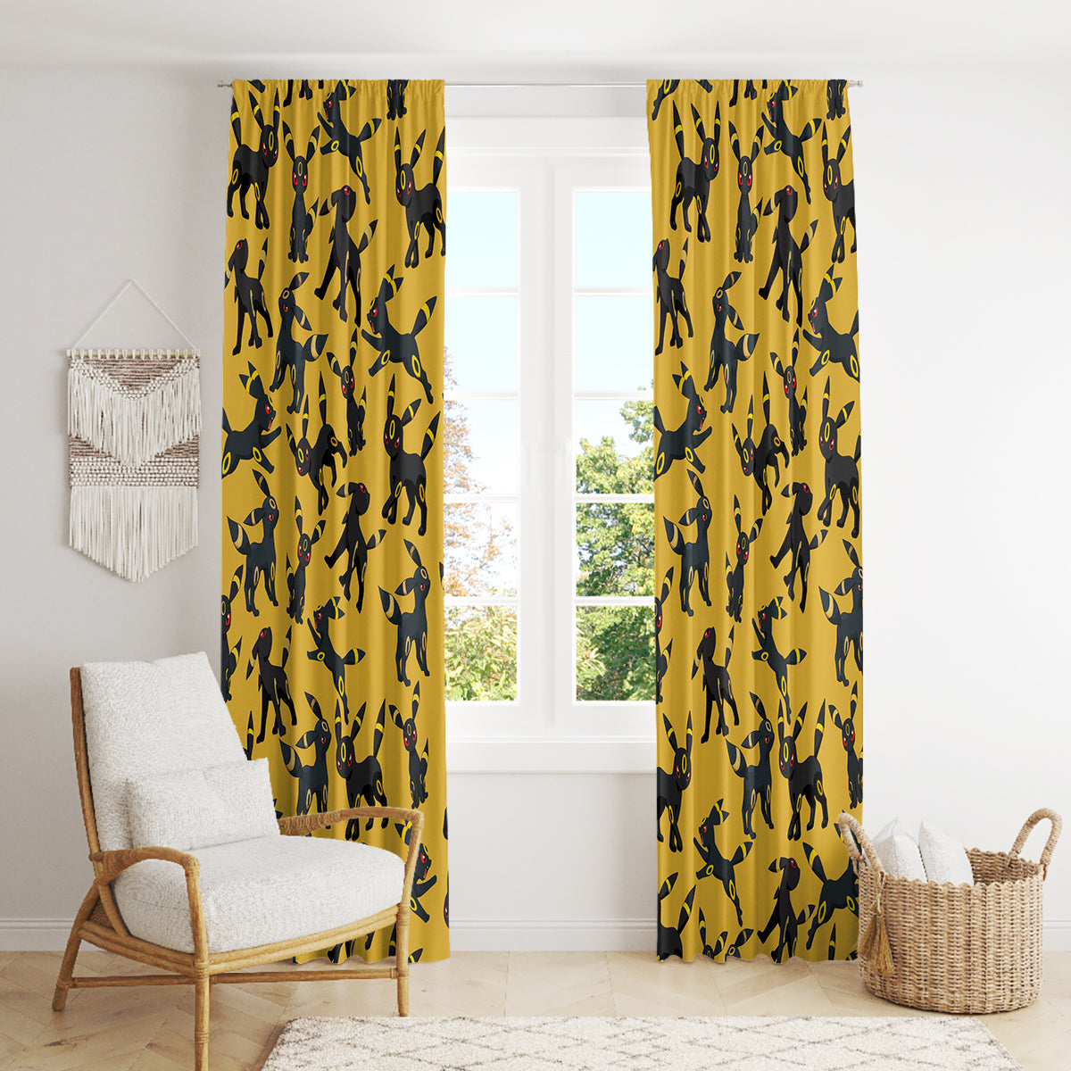 Umbreon Pattern Style Window Curtain