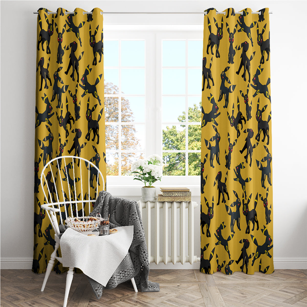 Umbreon Pattern Style Window Curtain