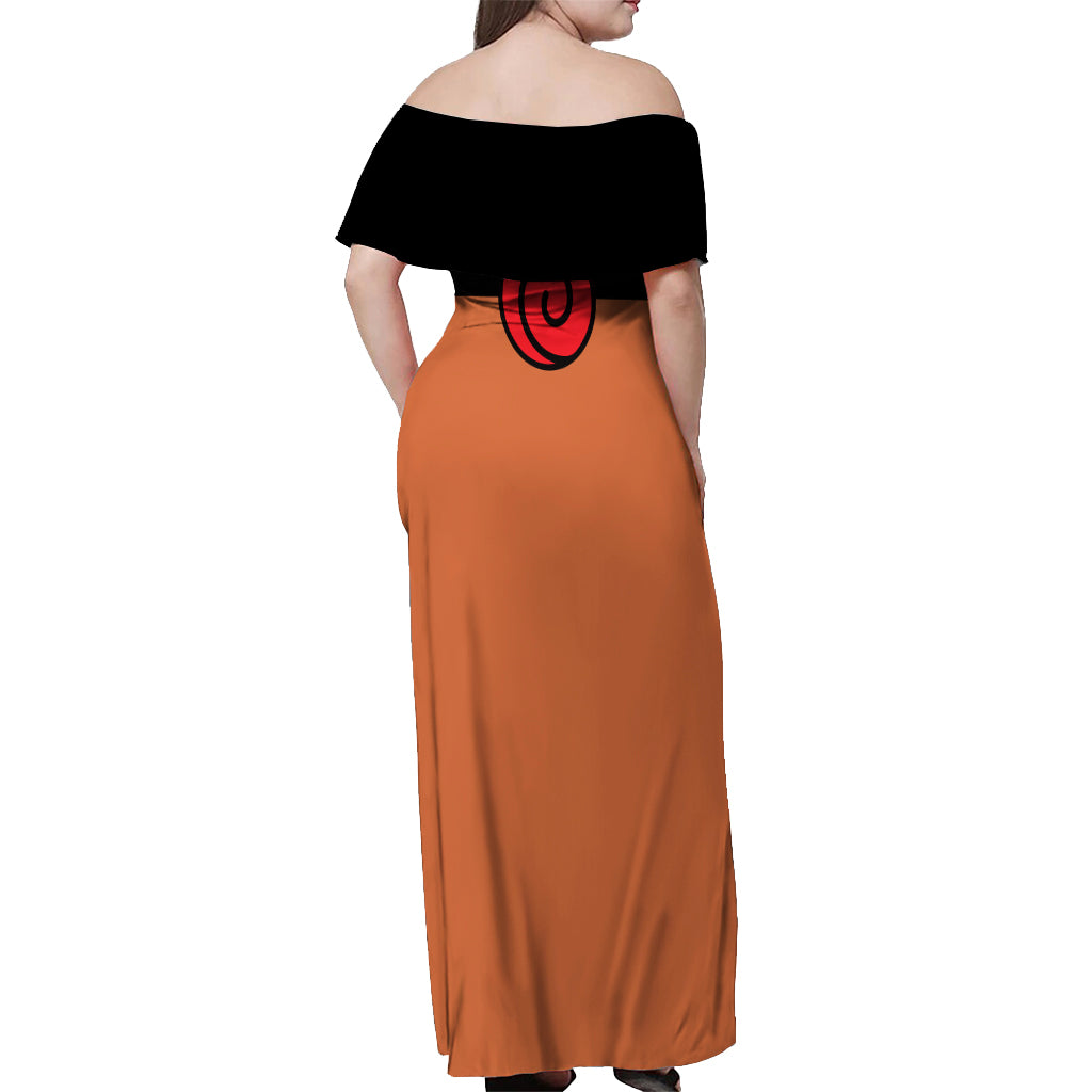 Uzumaki - Naruto Anime Off Shoulder Maxi Dress