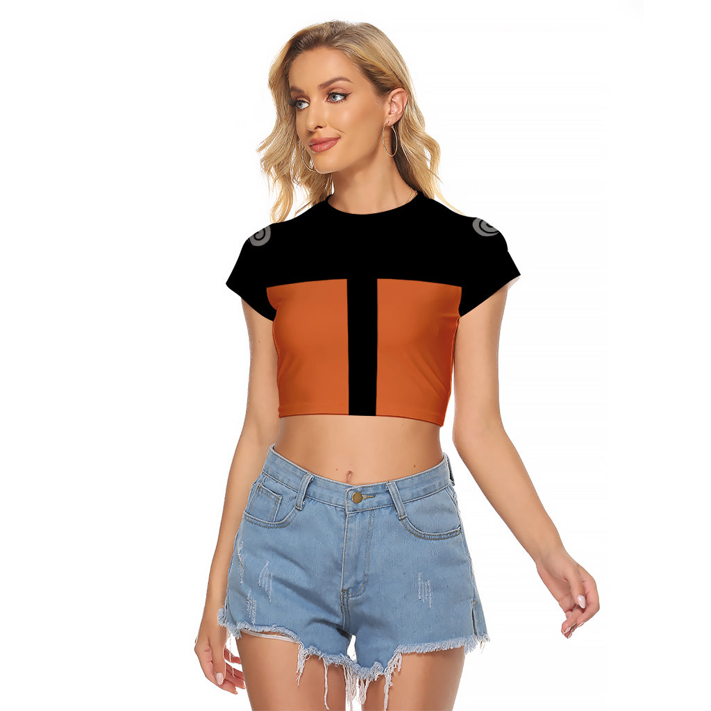 Uzumaki - Naruto Anime Raglan Cropped T Shirt