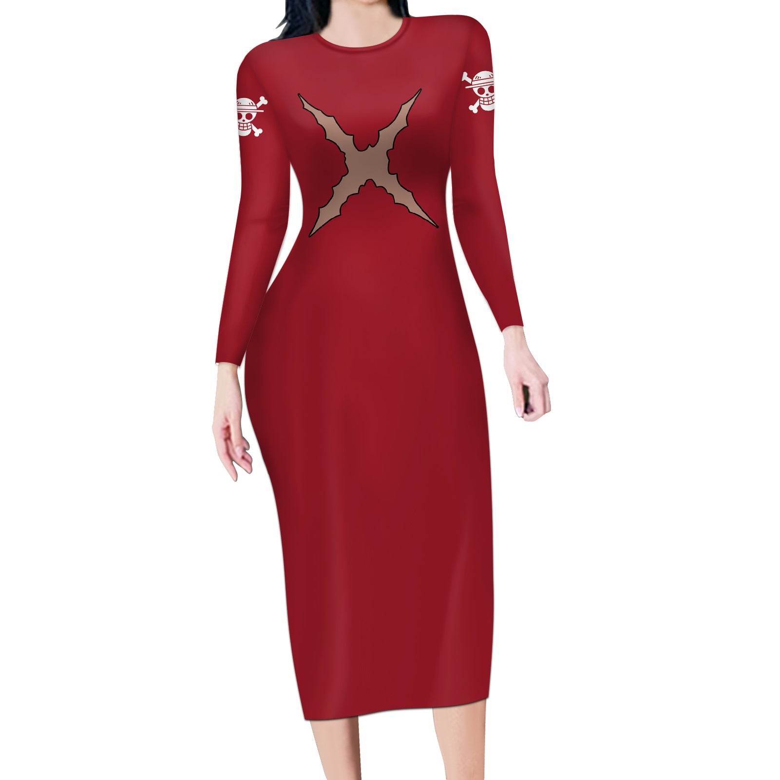 Monkey D. Luffy - One Piece Long Sleeve Bodycon Dress