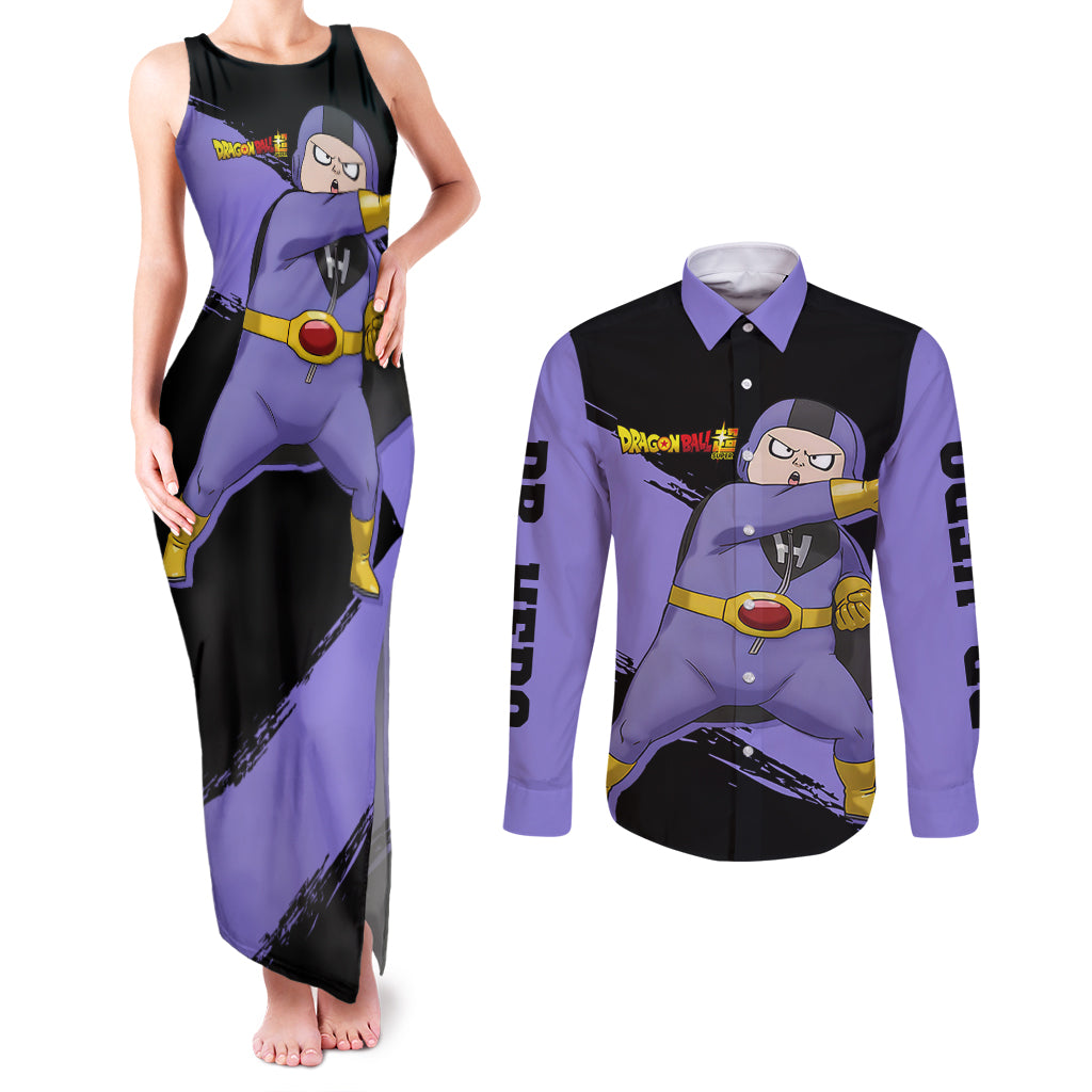 Dr. Hedo - Super - Dragon Ball Couples Matching Tank Maxi Dress and Long Sleeve Button Shirt