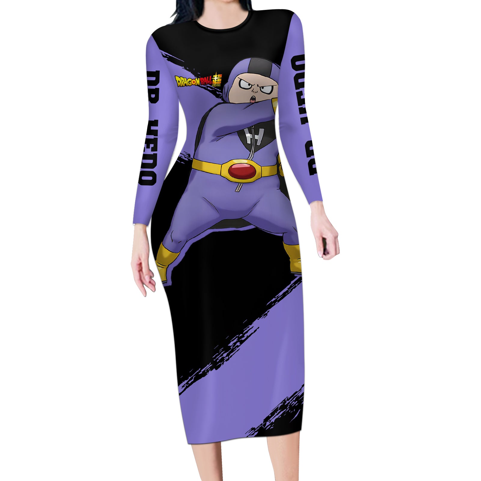 Dr. Hedo - Super - Dragon Ball Long Sleeve Bodycon Dress