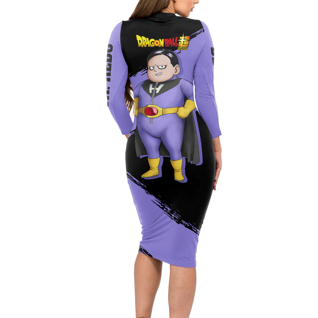 Dr. Hedo - Super - Dragon Ball Long Sleeve Bodycon Dress