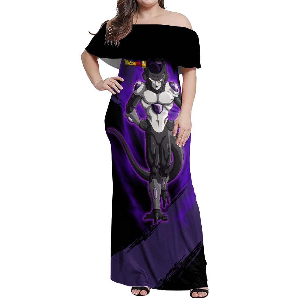 Black Frieza - Dragon Ball Super Off Shoulder Maxi Dress