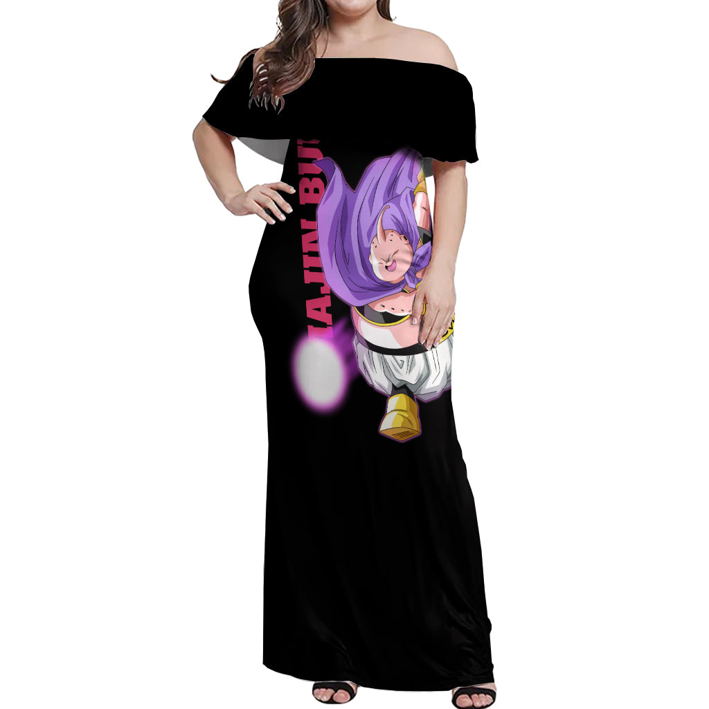 Fat Majin Buu - Dragon Ball Off Shoulder Maxi Dress