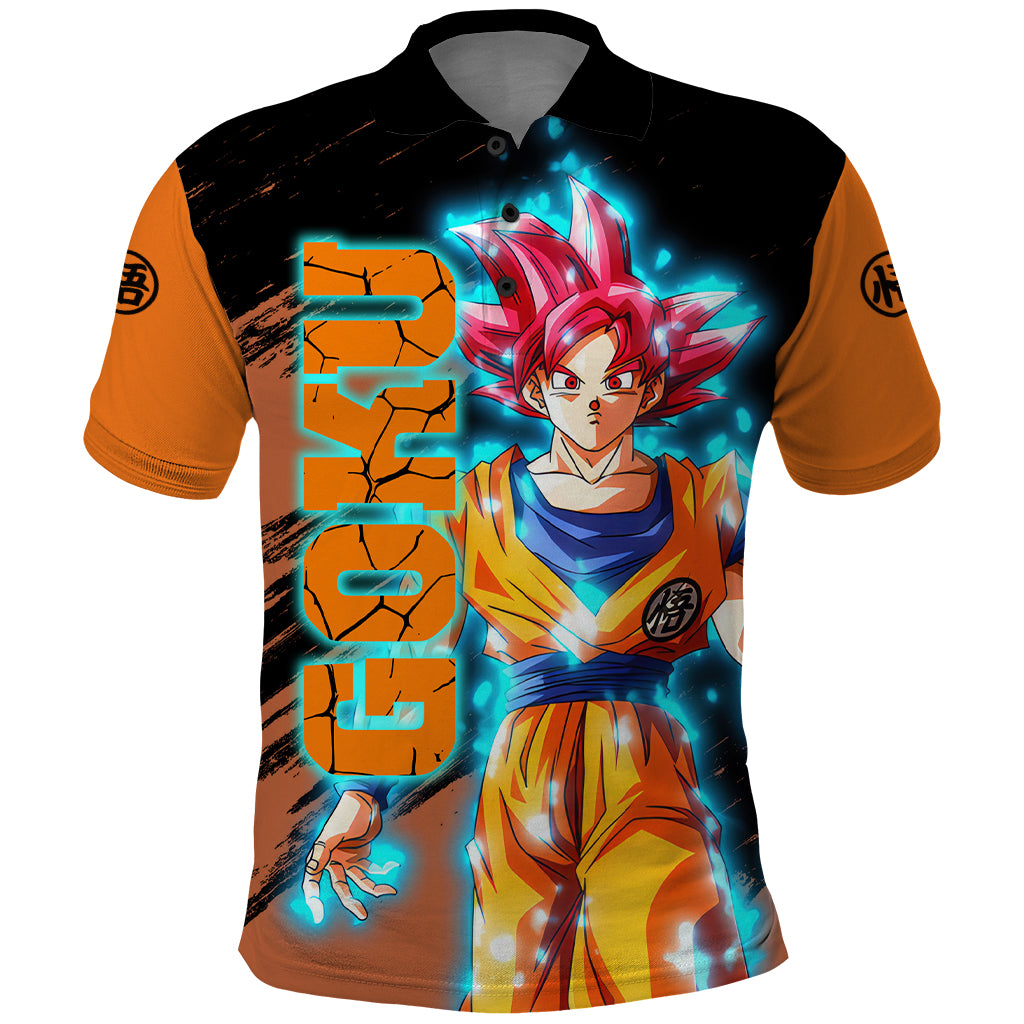 Goku Saiyan God Polo Shirt