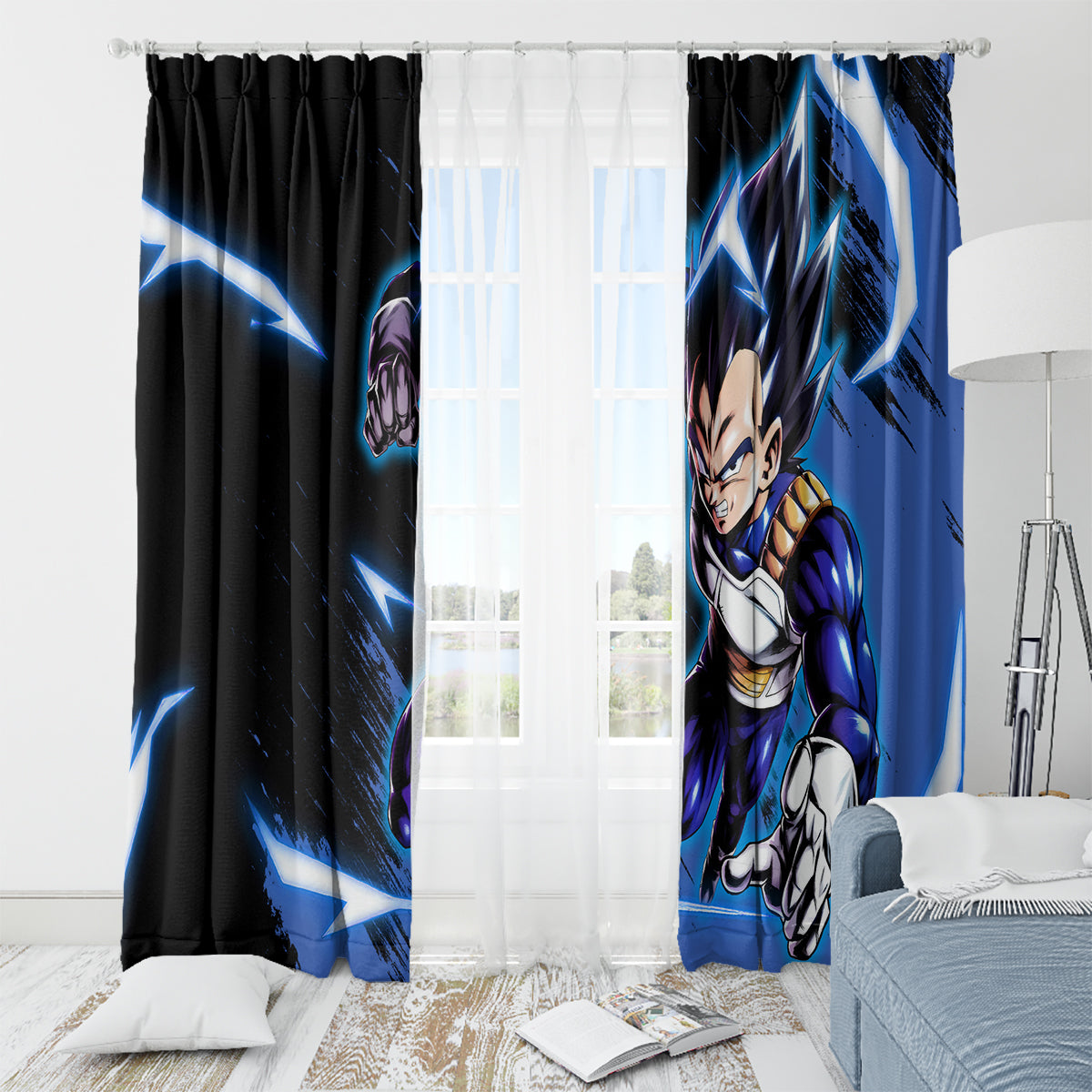 Vegeta Hoodie Dragon Ball Anime Window Curtain