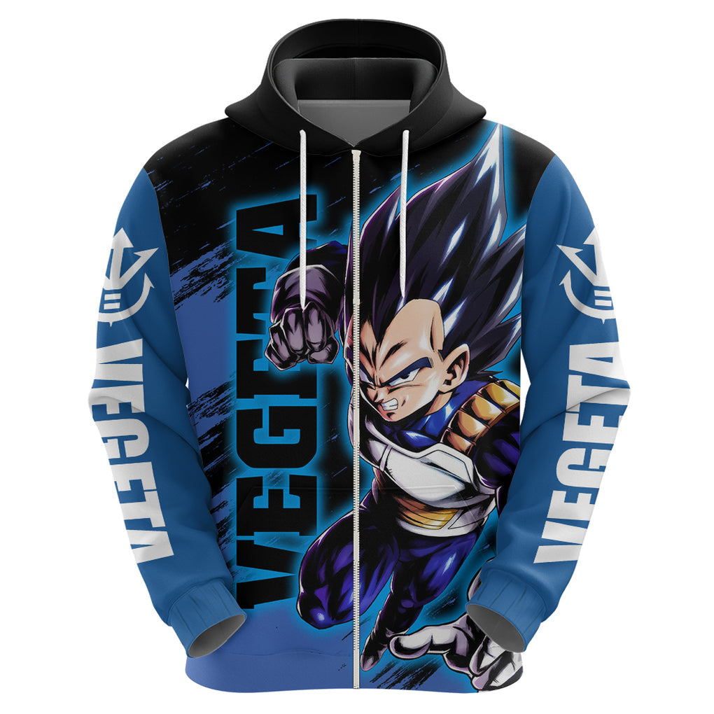Vegeta Hoodie Dragon Ball Anime Zip Hoodie