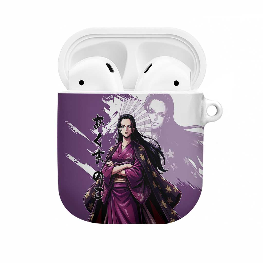 Nico Robin in Wano Kimono Elegance AirPods Case Demon Child in Regal Purple - One Piece Wano Style