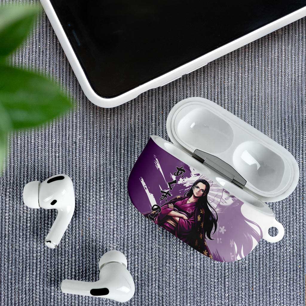 Nico Robin in Wano Kimono Elegance AirPods Case Demon Child in Regal Purple - One Piece Wano Style