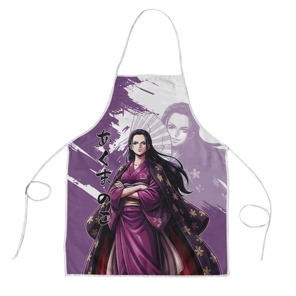 Nico Robin in Wano Kimono Elegance Apron Demon Child in Regal Purple - One Piece Wano Style