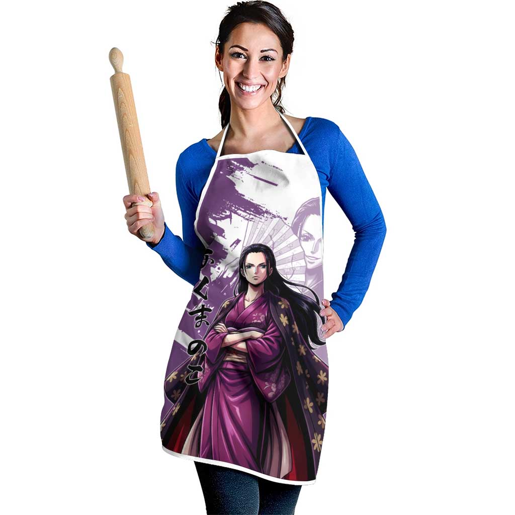 Nico Robin in Wano Kimono Elegance Apron Demon Child in Regal Purple - One Piece Wano Style