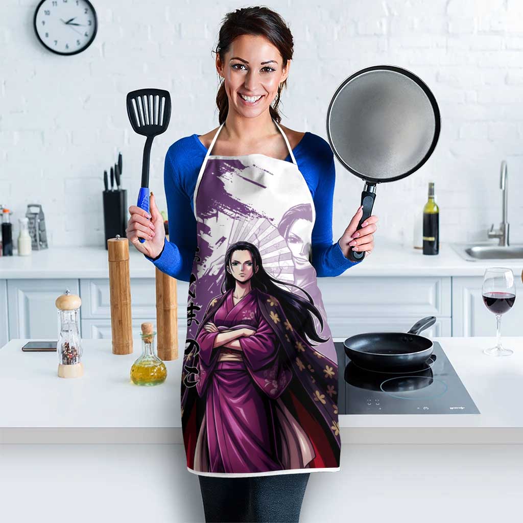 Nico Robin in Wano Kimono Elegance Apron Demon Child in Regal Purple - One Piece Wano Style