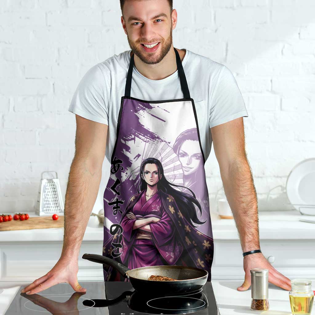 Nico Robin in Wano Kimono Elegance Apron Demon Child in Regal Purple - One Piece Wano Style