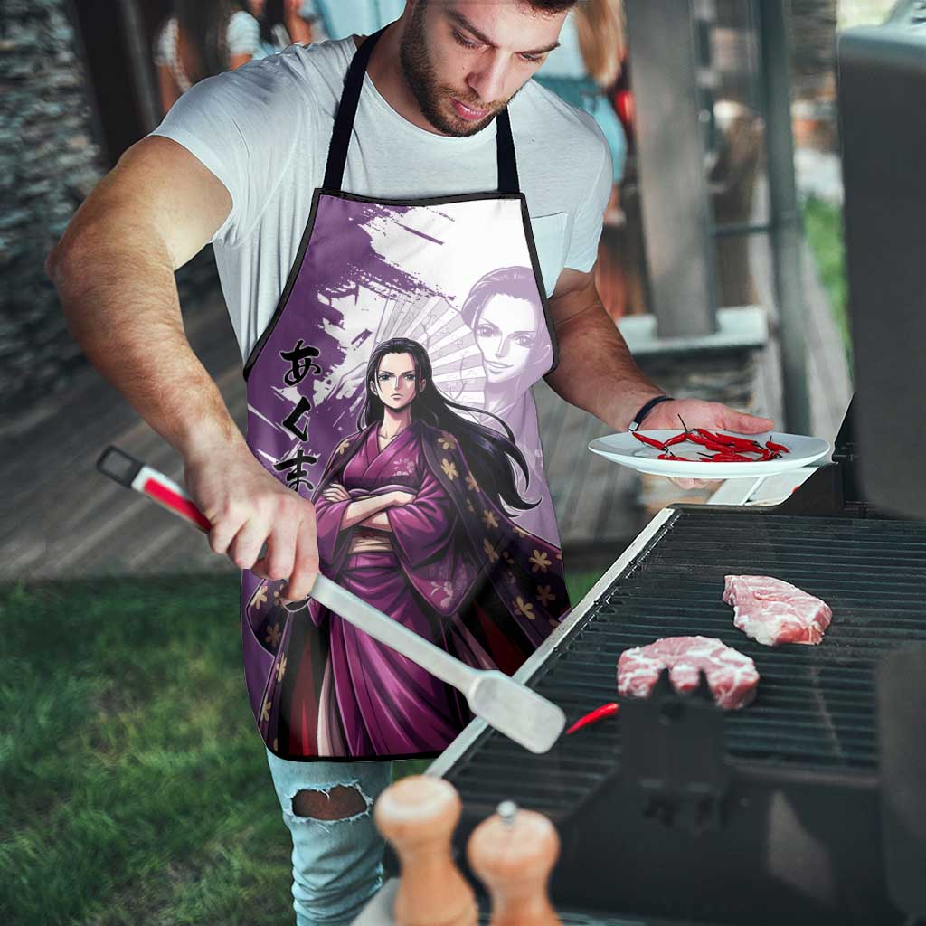 Nico Robin in Wano Kimono Elegance Apron Demon Child in Regal Purple - One Piece Wano Style