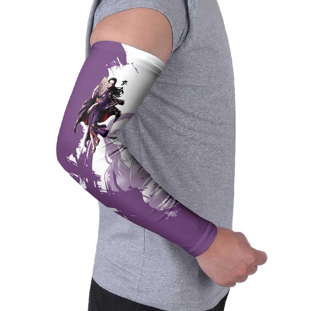 Nico Robin in Wano Kimono Elegance Arm Sleeves Demon Child in Regal Purple - One Piece Wano Style