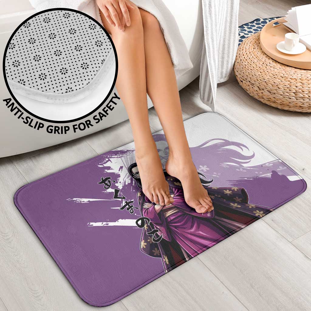 Nico Robin in Wano Kimono Elegance Bathroom Set Demon Child in Regal Purple - One Piece Wano Style