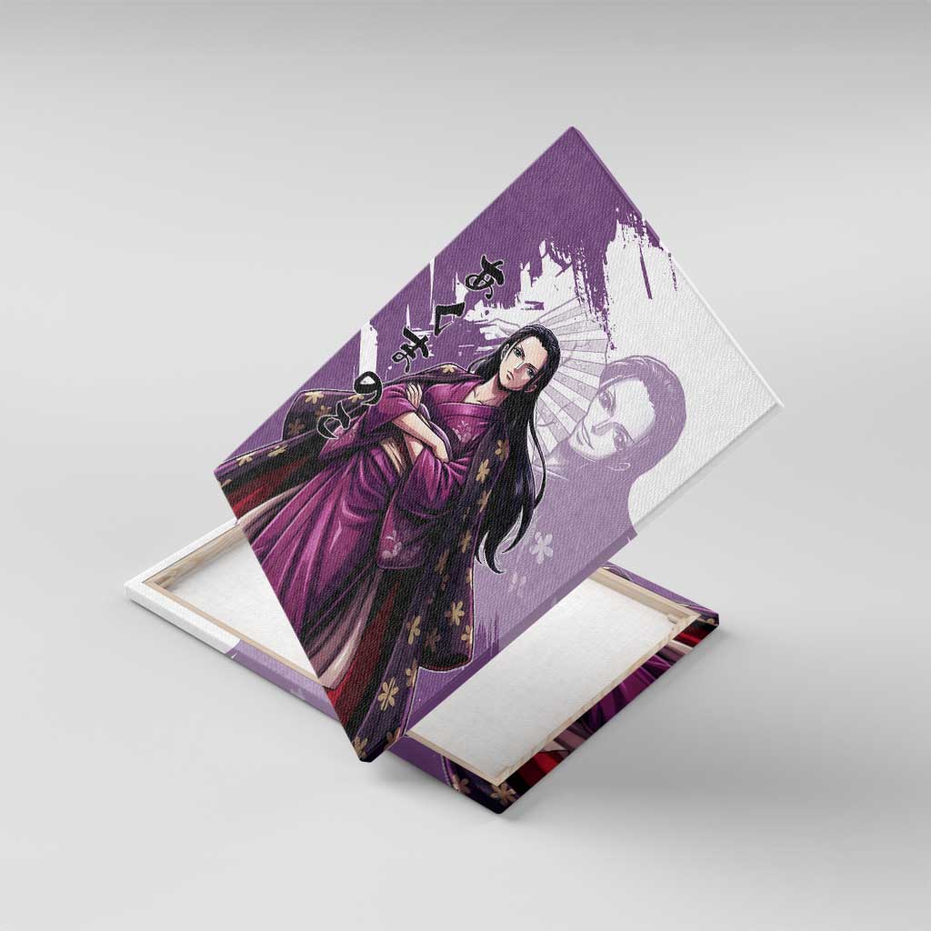 Nico Robin in Wano Kimono Elegance Canvas Wall Art Demon Child in Regal Purple - One Piece Wano Style