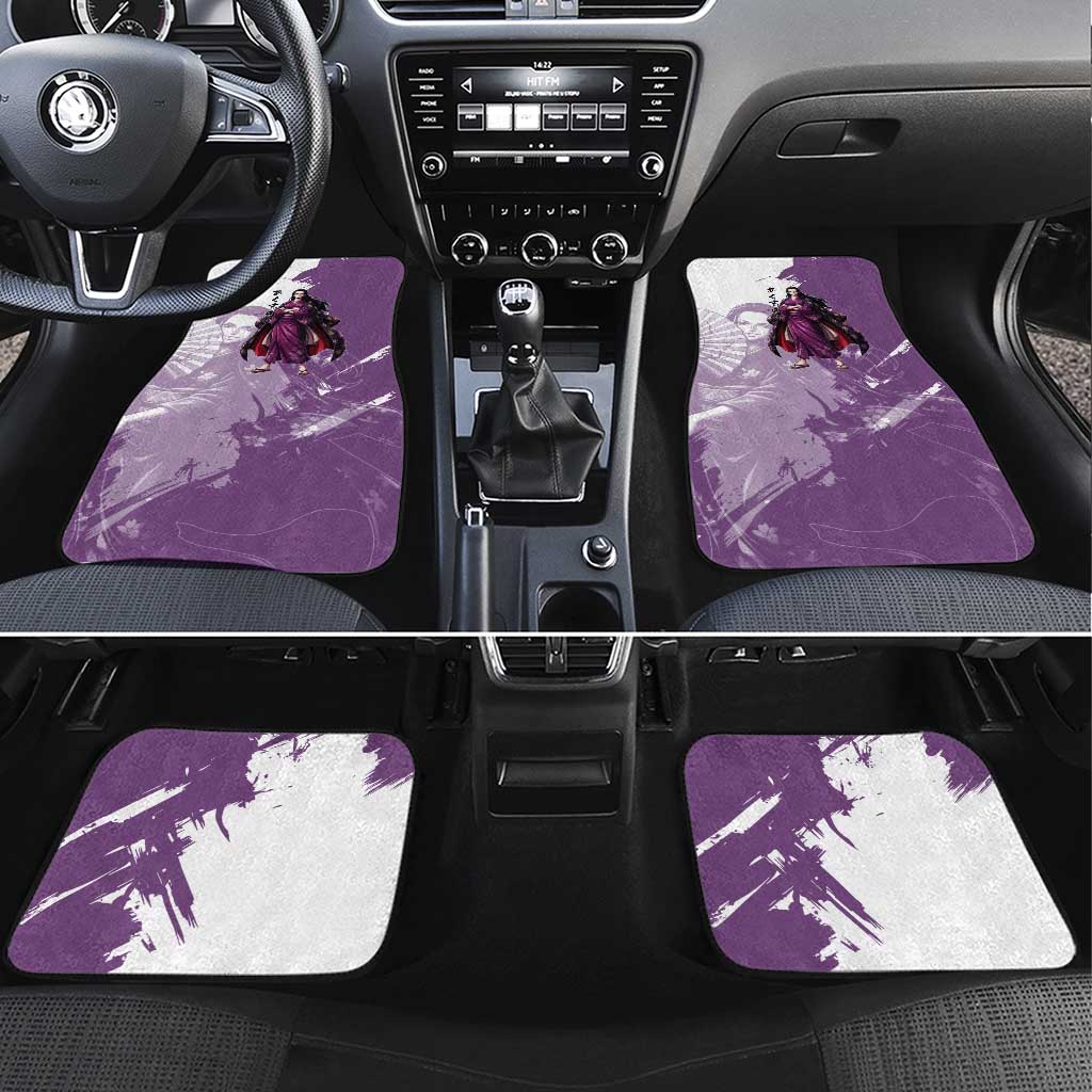 Nico Robin in Wano Kimono Elegance Car Mats Demon Child in Regal Purple - One Piece Wano Style