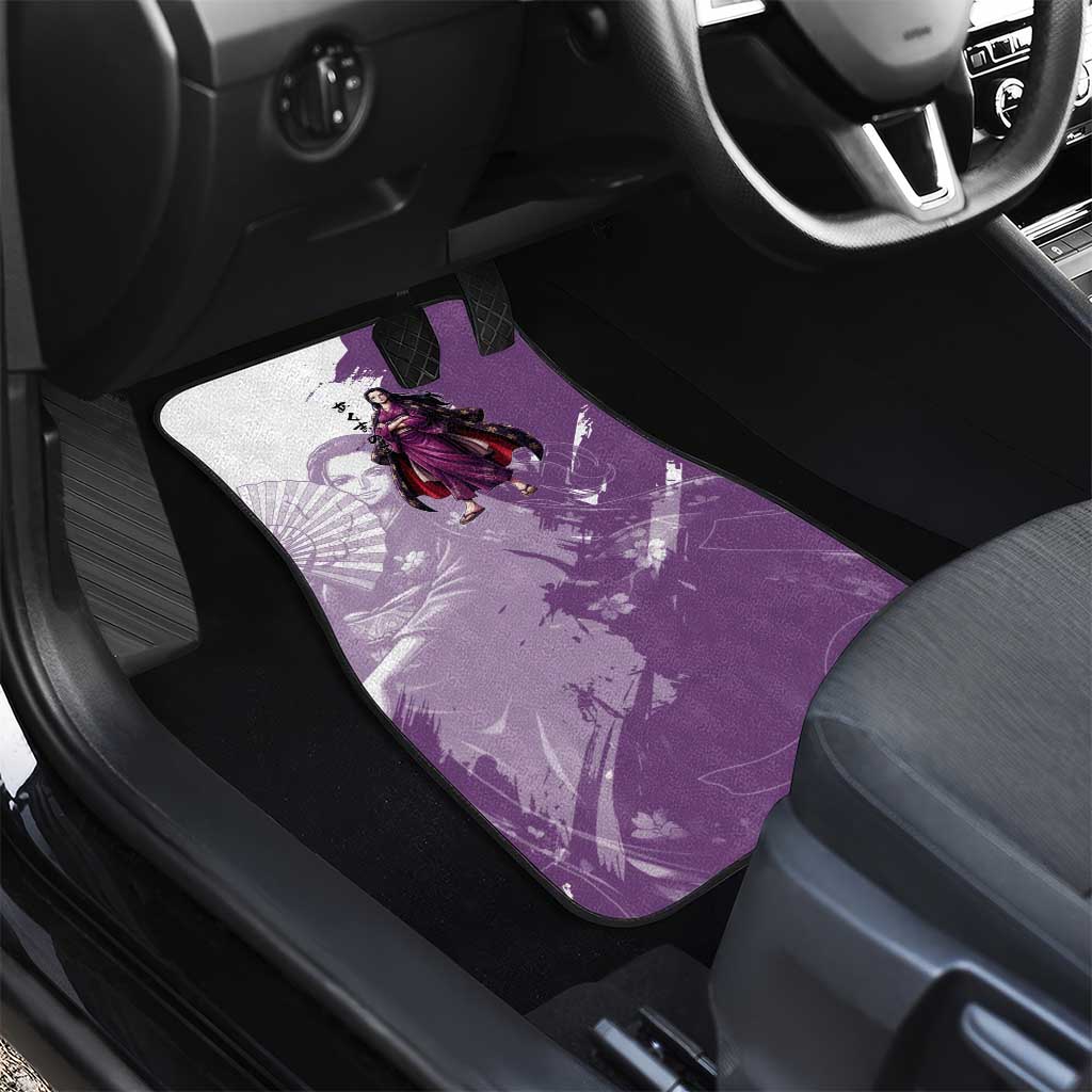 Nico Robin in Wano Kimono Elegance Car Mats Demon Child in Regal Purple - One Piece Wano Style