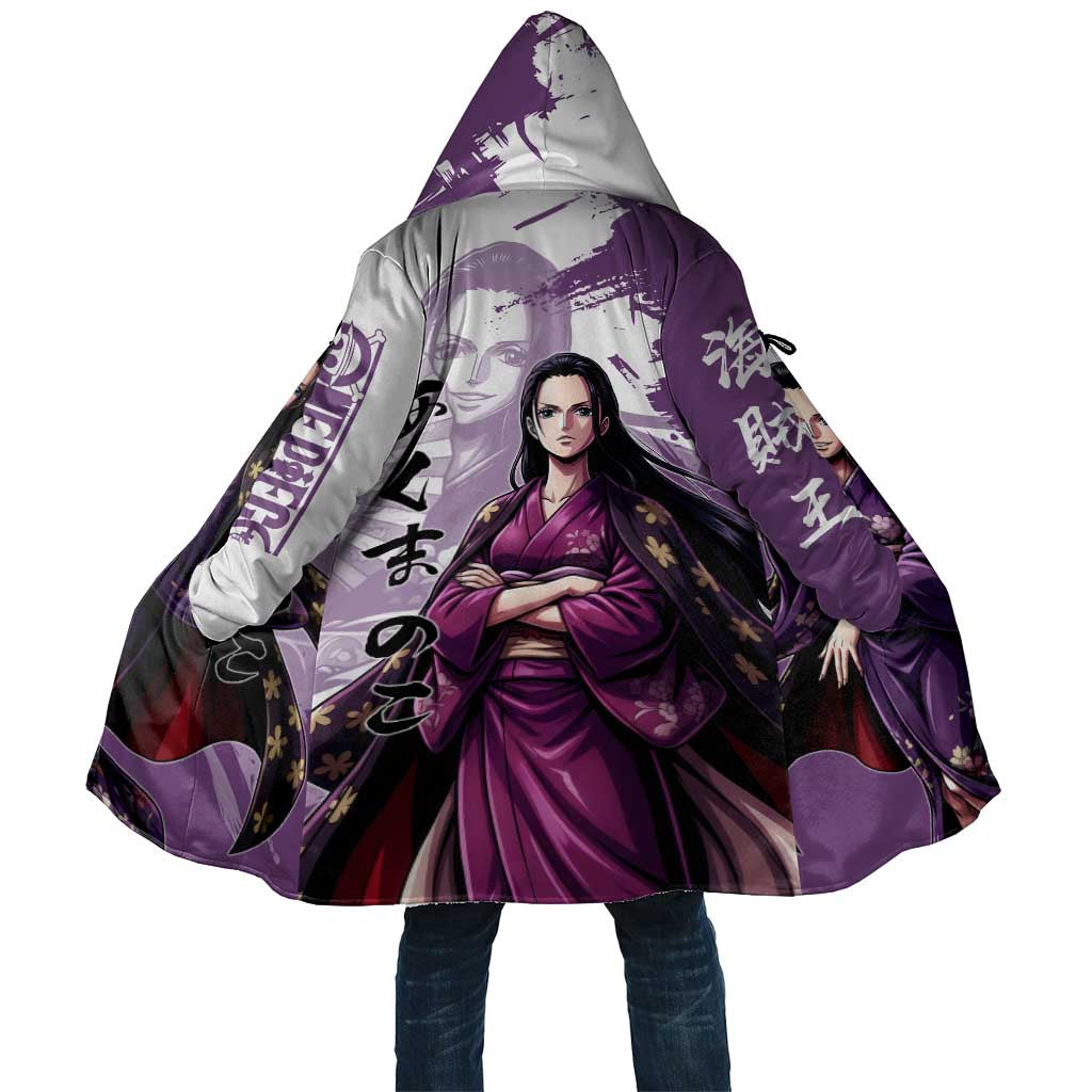 Nico Robin in Wano Kimono Elegance Cloak Demon Child in Regal Purple - One Piece Wano Style