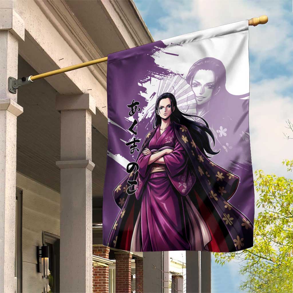 Nico Robin in Wano Kimono Elegance Garden Flag Demon Child in Regal Purple - One Piece Wano Style