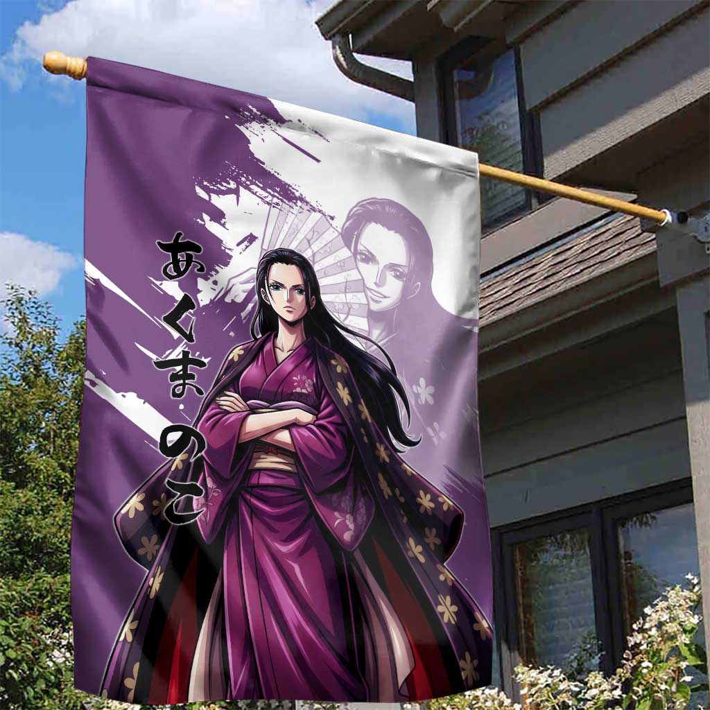 Nico Robin in Wano Kimono Elegance Garden Flag Demon Child in Regal Purple - One Piece Wano Style
