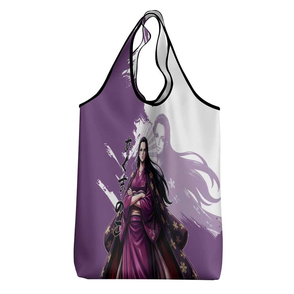 Nico Robin in Wano Kimono Elegance Grocery Bag Demon Child in Regal Purple - One Piece Wano Style