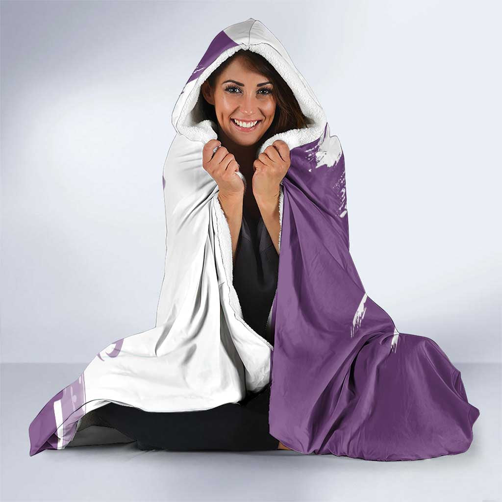 Nico Robin in Wano Kimono Elegance Hooded Blanket Demon Child in Regal Purple - One Piece Wano Style