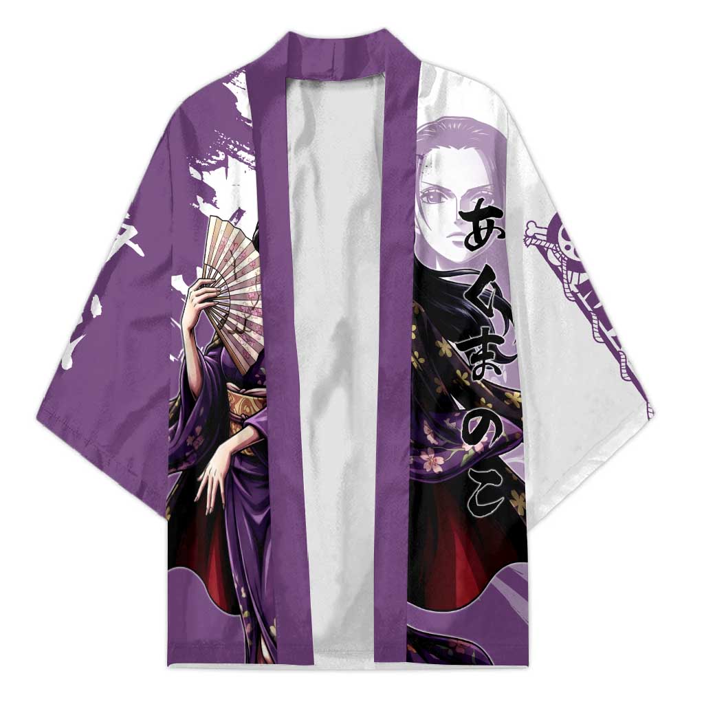 Nico Robin in Wano Kimono Elegance Kimono Demon Child in Regal Purple - One Piece Wano Style
