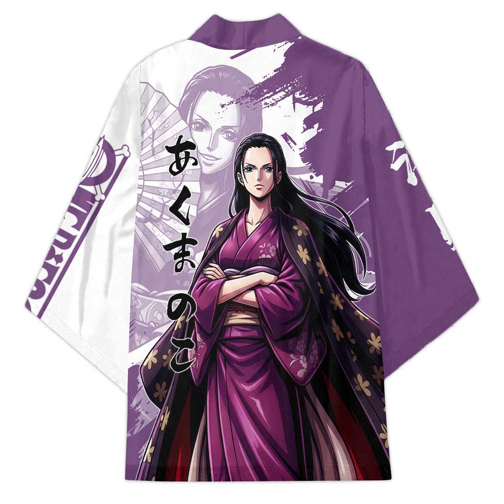 Nico Robin in Wano Kimono Elegance Kimono Demon Child in Regal Purple - One Piece Wano Style