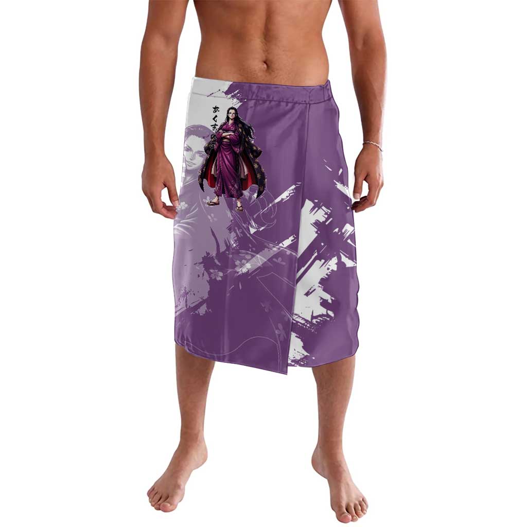 Nico Robin in Wano Kimono Elegance Lavalava Demon Child in Regal Purple - One Piece Wano Style