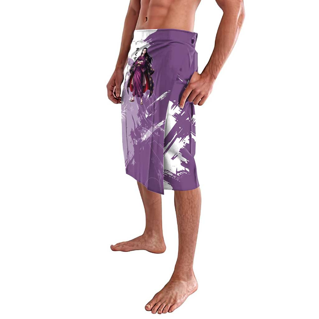 Nico Robin in Wano Kimono Elegance Lavalava Demon Child in Regal Purple - One Piece Wano Style