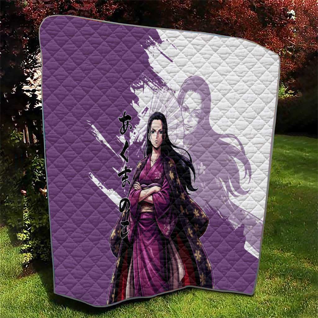 Nico Robin in Wano Kimono Elegance Quilt Demon Child in Regal Purple - One Piece Wano Style