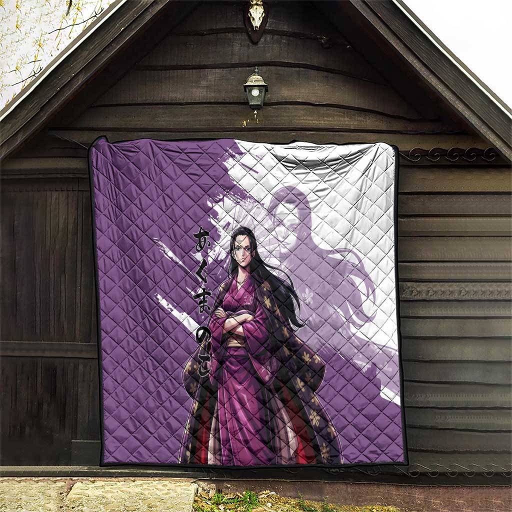 Nico Robin in Wano Kimono Elegance Quilt Demon Child in Regal Purple - One Piece Wano Style