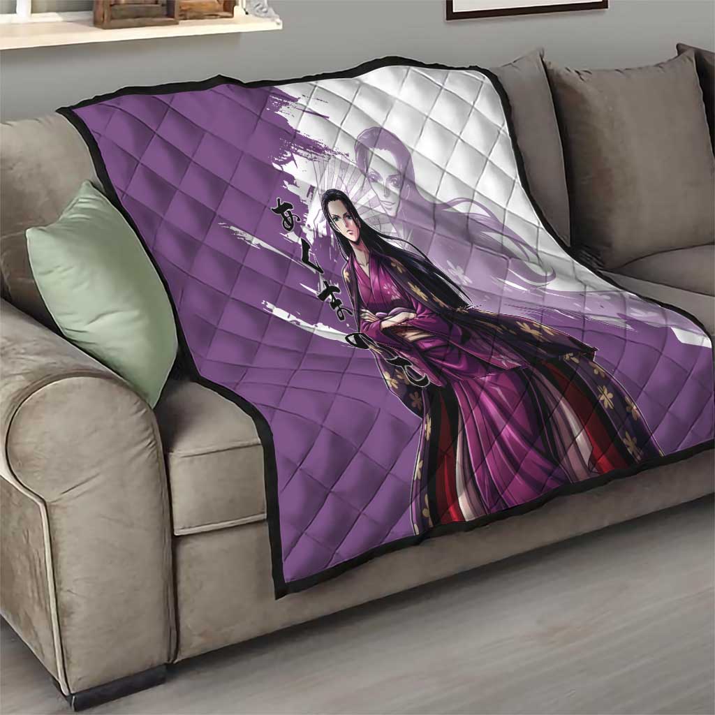 Nico Robin in Wano Kimono Elegance Quilt Demon Child in Regal Purple - One Piece Wano Style