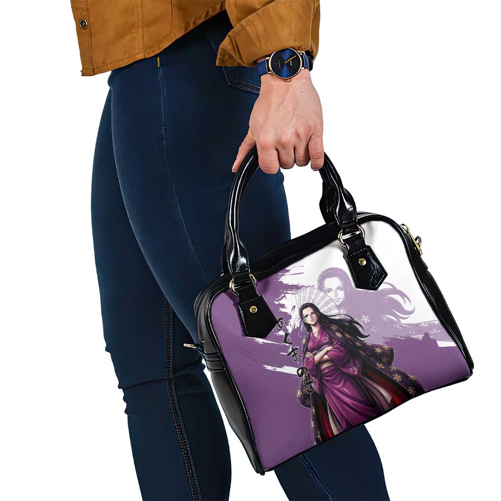 Nico Robin in Wano Kimono Elegance Shoulder Handbag Demon Child in Regal Purple - One Piece Wano Style