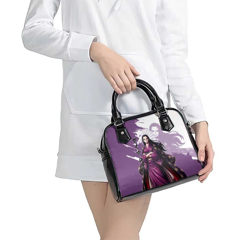 Nico Robin in Wano Kimono Elegance Shoulder Handbag Demon Child in Regal Purple - One Piece Wano Style