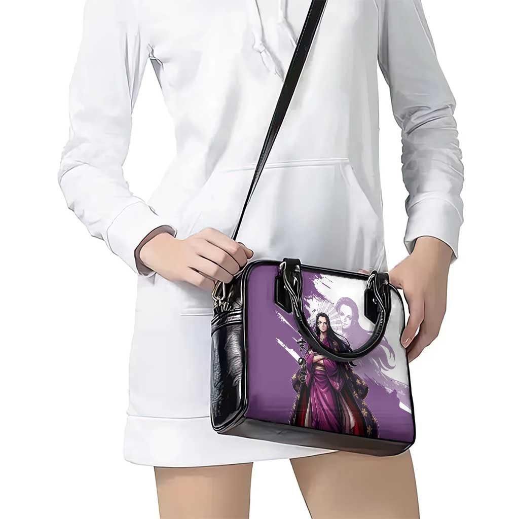 Nico Robin in Wano Kimono Elegance Shoulder Handbag Demon Child in Regal Purple - One Piece Wano Style