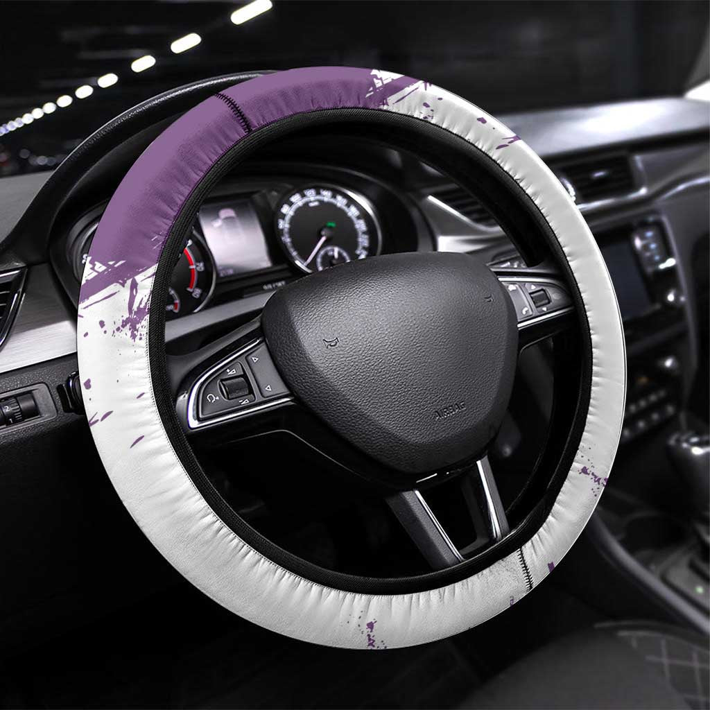 Nico Robin in Wano Kimono Elegance Steering Wheel Cover Demon Child in Regal Purple - One Piece Wano Style