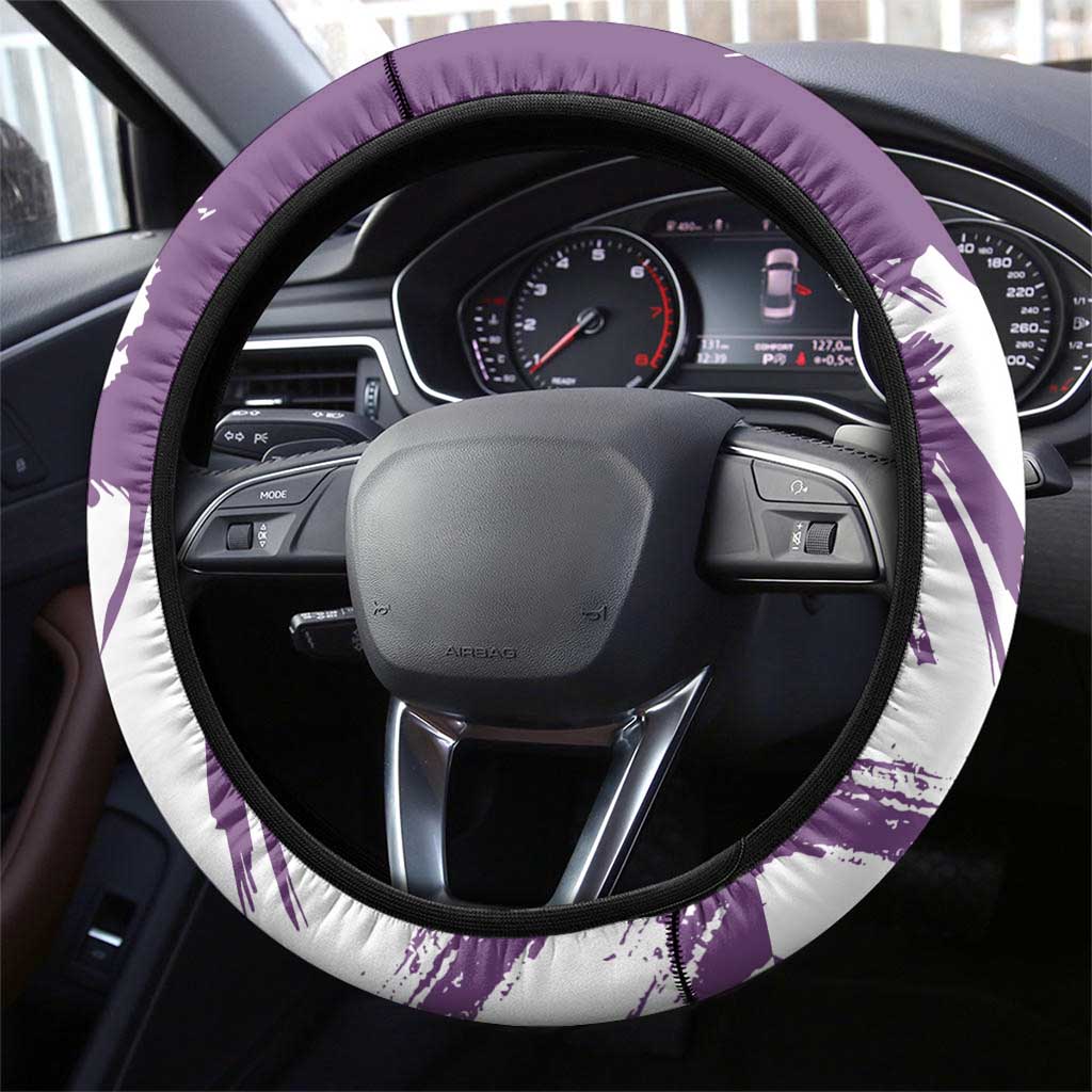 Nico Robin in Wano Kimono Elegance Steering Wheel Cover Demon Child in Regal Purple - One Piece Wano Style