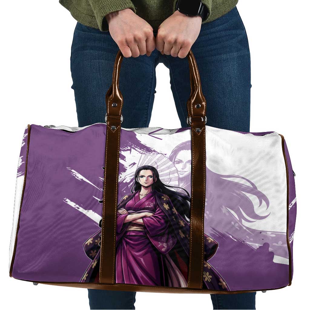 Nico Robin in Wano Kimono Elegance Travel Bag Demon Child in Regal Purple - One Piece Wano Style